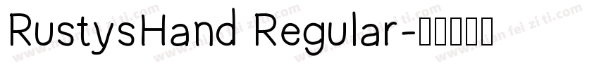 RustysHand Regular字体转换